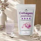Colágeno Peptides — ritual con vaso de agua