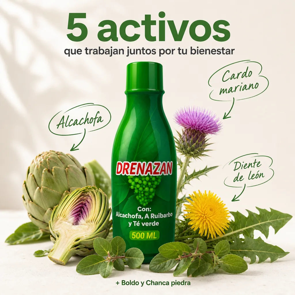 DRENAZAN — fórmula con extractos vegetales y registro INVIMA